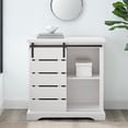 thumbnail image 2 of Armoire d'Accent à Porte Coulissante Style Ferme Moderne en Blanc, 2 of 8