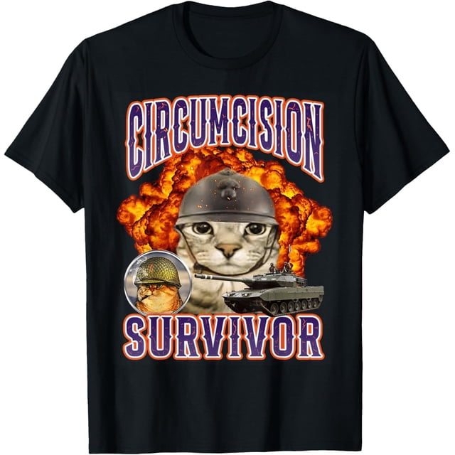 Camiseta divertida con meme de gato