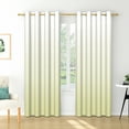thumbnail image 2 of Nanqianyi Light Yellow White Ombre Blackout Curtains for Bedroom/Living Room, Energy Efficient Thermal Insulated Grommet Window Drapes 52" Wx84" L 2 Panels, 2 of 7