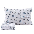 thumbnail image 3 of Great Bay Home Turkish Cotton Printed Flannel Sheet Set  (Full, Print - Penguins Jumping), 3 of 5