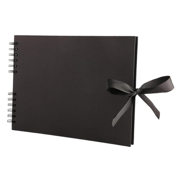 Álbum de álbum scrapbook libro de recortes de chasquido DIY Decoración del hogar Souvenirs álbum de fotos para el cumpleaños familiar Boda de viajes Negro