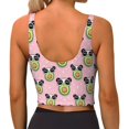 thumbnail image 3 of Naloa Panda Avocado Sports Bras for Women, High Support Bra with Removable Pads, Comfortable - Small, 3 of 9