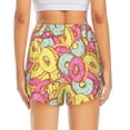 thumbnail image 2 of Lsque Donut and Blue Printed Women's Running Shorts with Liner Pockets,Elastic Quick Dry Workout Athletic Gym Yoga Shorts,Womens High Waist Shorts-Large, 2 of 9