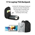 thumbnail image 4 of Matein 17'' Laptop Backpack, Flight Approved Carry on Travel Backpack with USB Charging Port and Luggage Strap for Men Women, Black, 4 of 8