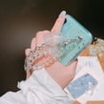 thumbnail image 3 of for iPhone 12 Pro/12 6.1" Case Gold Foil TPU,with Metal Bracelet Chain Butterfly Hand Strap,Clear Girly Glitter Goldleaf Bling Shockproof Case for iPhone 12 Pro/12 6.1"(Golden), 3 of 12