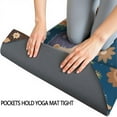 thumbnail image 3 of Cute Hedgehog Pattern with Pioneer Flower Hot Yoga Mat Towel Non Slip for Hot Yoga - Quick-Drying Yoga Mat Cover with 4 Corner Pockets with Travel Bag - Hot Yoga Towel Non Slip 70"x26", 3 of 6