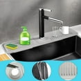 thumbnail image 4 of BTideas Kitchen Sink Splash Guard, 24" Silicone Faucet Splash Mat, Kitchen Sink Organizer, Gray, 4 of 6