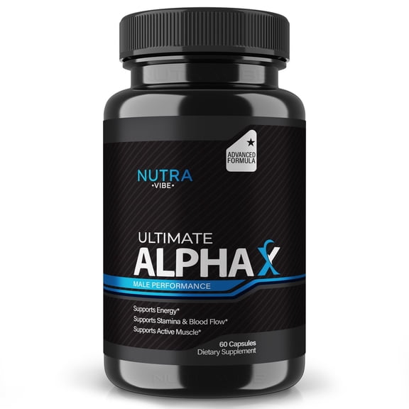 Ultimate Alpha X Pills, Unlock Your Maximum Performance & Capacity, Natural Herbal Capsules, Extra Strength Formula for Overall Health, Daily Nutrition, Ultimate AlphaX Review (60 Capsules)