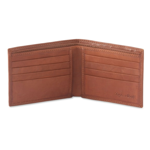 200160-TN Slim Bifold Leather Wallet in Tan Color | Style n Craft
