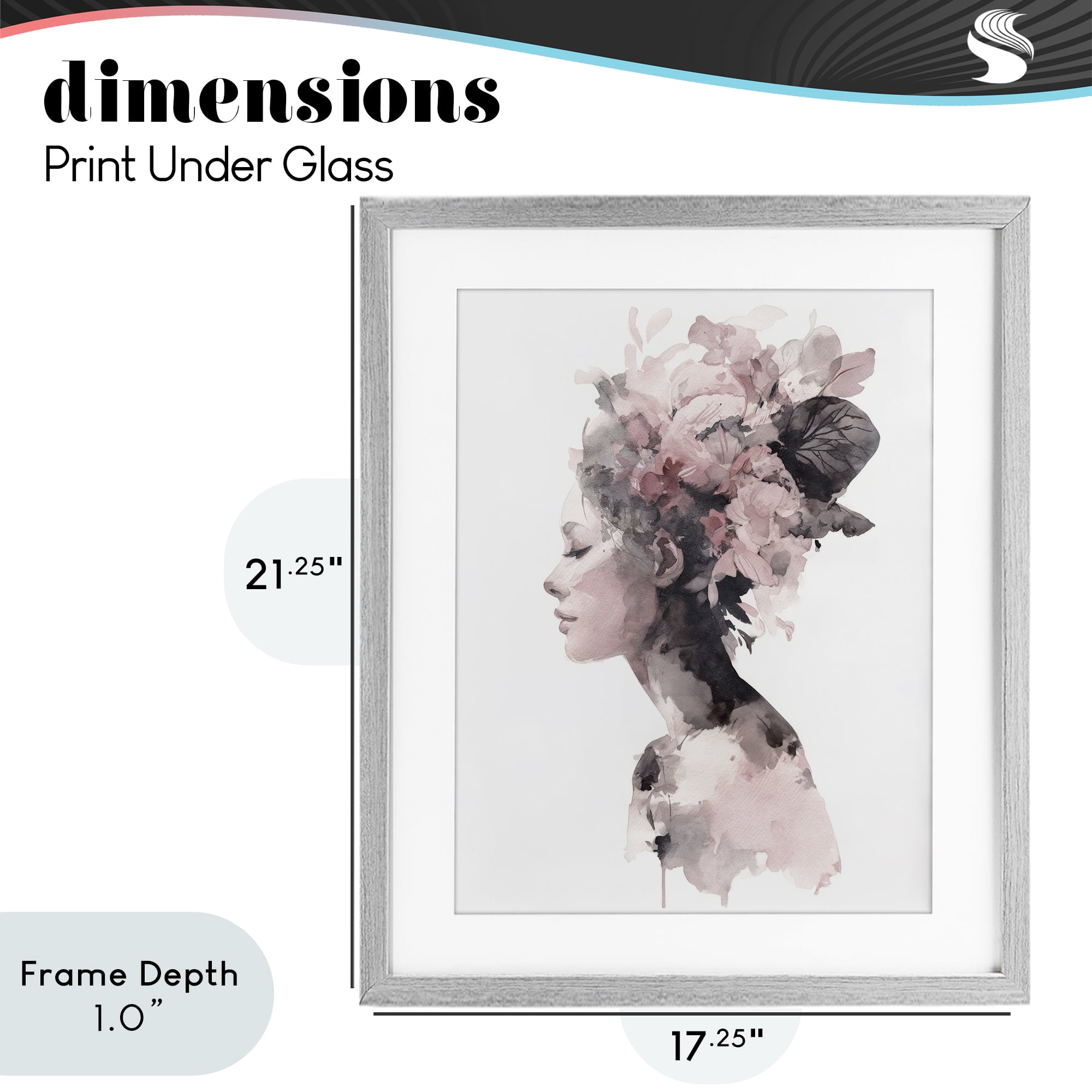 Stupell Industries Nature's Empress Silhouette Gray Framed Print Under Glass, design by Svetlana Aleynikova