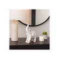 thumbnail image 3 of Modern Resin Elephant Figurine for Home Decor - Decorative Object for Bathroom, Living Room, and Shelf Accent - Ornaments for Office, Entryway Display, or Coffee Table Decor - 8", White, 3 of 15