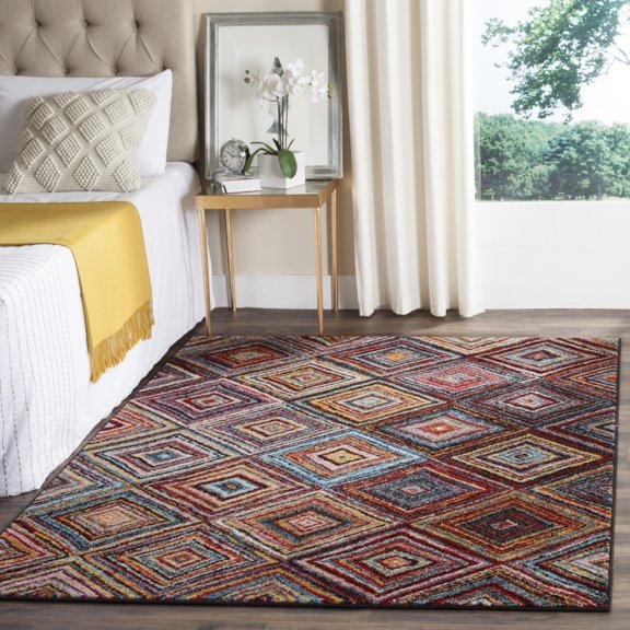 SAFAVIEH Aruba Ottoline Geometric Diamonds Runner Rug, Multi, 2'3" x 8'