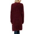 thumbnail image 5 of KOGMO Womens Fuzzy Long Cardigan with Pockets, 5 of 7