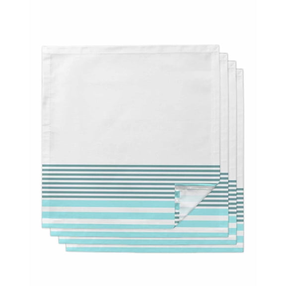 nqOlkjepod Blue Striped Cloth Napkins Set of 4 Reusable Dinner Napkins, Modern Farmhouse Stripes Cocktail Napkin Washable Table Napkins for Wedding/Holiday Party/Baby Shower 20"x20"