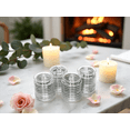 thumbnail image 6 of Hosley Silver Glass Tealight Candle Holder Set of 4 - Elegant Home Decor Centerpieces for Kitchen Table and Kitchen Decor - Ideal for Home Decor and Special Occasions, 6 of 13