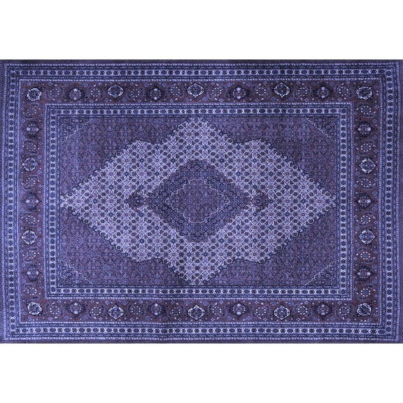 Ahgly Company Indoor Rectangle Persian Blue Traditional Area Rugs, 5' x 7'