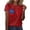 Red, variant on 4Th of July Shirts Women USA American Flag Cotton Tops Crewneck Patriotic Basic Tees Short Sleeve T-Shirt