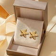 thumbnail image 6 of DESIGNICE 2Pcs Summer Earrings,3D Design Starfish Earrings for Women,Alloy Material Summer Earrings for Women,Womens Earrings Trendy for Seaside Vacation,Style1, 6 of 7