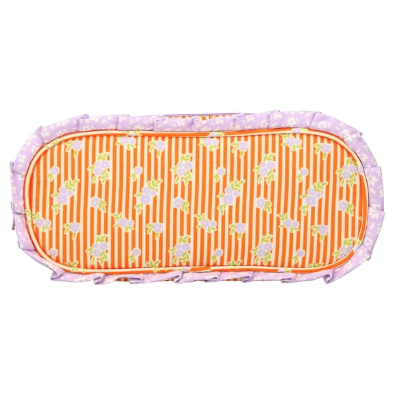 Pen+Gear Floral Ruffle Pencil Pouch, Multicolor