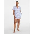 thumbnail image 5 of Joyspun Women's Dreamy Soft Collection Notch Collar Top and Shorts Pajama Set, 2-Piece, Sizes XS-3X, 5 of 6