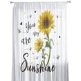 thumbnail image 4 of Sunflower Bee White Screens Voile Tulle Sheer Curtains for Bedroom Living Room Kitchen r Chiffon Windows Curtain, 4 of 7