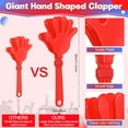 thumbnail image 2 of BlinkLLX 4 Pieces Jumbo Hand Clappers 11 Inch Noise Makers Party Favors Giant Large Hand Clappers Noise Makers for Sporting Events Cheers Ball Dance Basketball Football Noisemakers (Red), 2 of 14