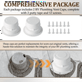 thumbnail image 6 of 2Pack RV Roof Vent Cover Kits and Screws Vent Cap for RV Trailer Roof Vent Cover Replacement RV Plumbing Vent Caps White, 6 of 6