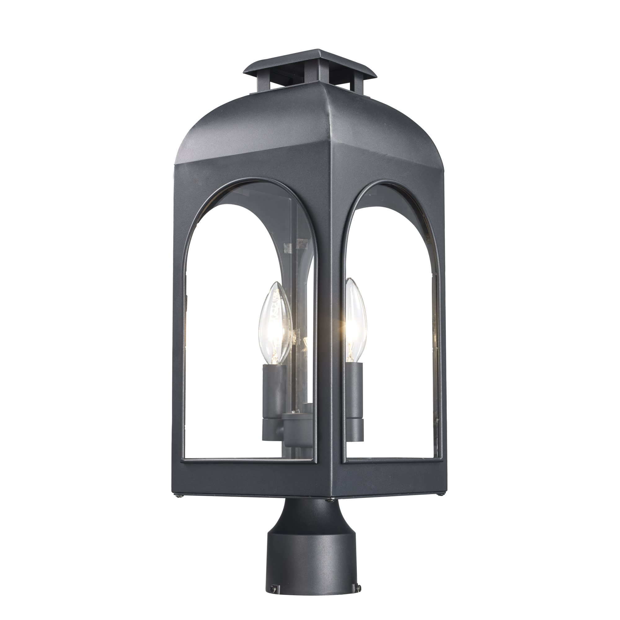 Trans Globe Lighting 51284 Presence 2 Light 18" Tall Outdoor Pier Mount Post Light - Black