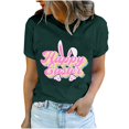 thumbnail image 1 of Bowake Easter T-Shirts pour Femmes Manches Courtes Col Rond T-Shirts Easter Joyeux T-Shirts Graphiques Mignons Hauts d'Été Décontractés, 1 of 7