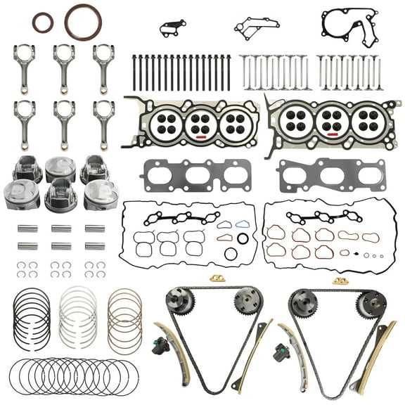 G6DH 3.3L Engine Rebuild Kit Head Gasket Set Piston Timing Chain Kit  VVT Con Rod  For Hyundai Santa Fe Kia Sorento 2011-2019