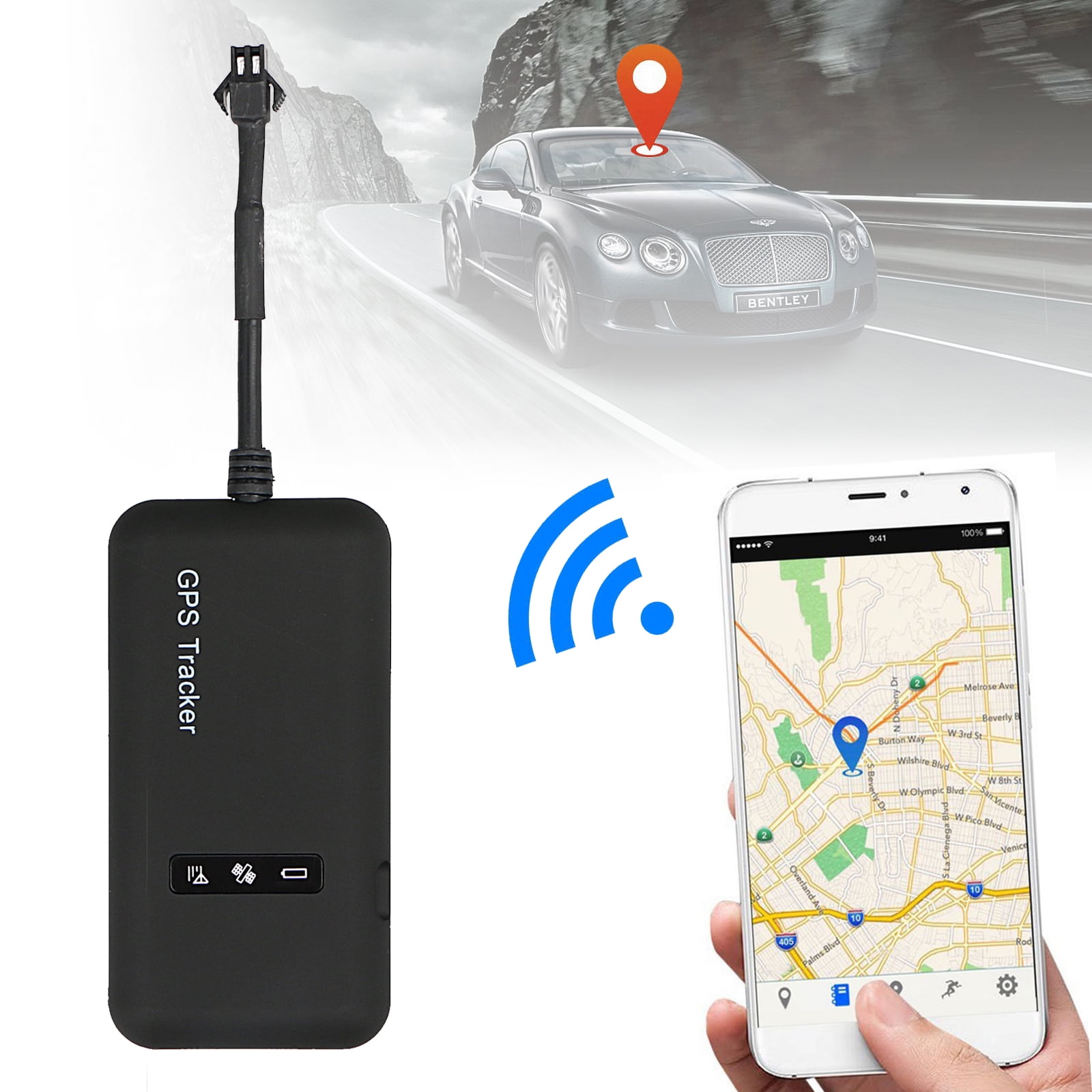 Real time GPS Tracker Motorcycle Auto Tracking Device System Anti-theft Locator