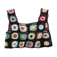 thumbnail image 1 of Women´s Summer Sleeveless Tops Colorful Hand Crochet Embroidery Openwork Knit Tank Tops, 1 of 9