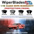 thumbnail image 2 of 2023 Chevrolet Corvette Beam Wiper Blades Wipers w/1yr Warranty (Set of 2) (WiperBladesUSA), 2 of 5