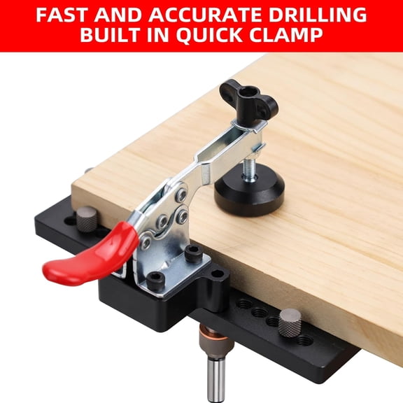 GOINGMAKE 35mm Metal Concealed Hinge Jig with Quick Clamp and Dust Vacuum Adapter