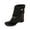 Black, variant on Wovix Women's Stretchy Cloth High Top Strapy Stiletto Sandals Open Toe Summer Ankle Boot Dress Wedding Party Daily Streetwear Wear Shoes Black 37
