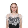 thumbnail image 3 of Yoyauz Triangle Lace Mantilla Veil Tulle Scarf Shawl Covering Church Veil for Mass Wedding Bridesmaids, 3 of 6