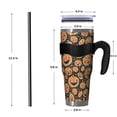 thumbnail image 4 of 40oz Tumbler,Halloween Jack Lanterns Galore Pattern Insulated Tumblers with Removable Handle,Stainless Steel Double Vacuum Coffee Tumbler Cup with Straw for Home,Office,Travel,Party, 4 of 5