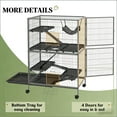 thumbnail image 3 of ZephyPaws Double Unit Small Animal Cage,4 Tier Includes Pan, Shelf, Ramp & Cover, for Rats, Ferrets, Chinchillas,Sugar Gliders,Black, 3 of 8