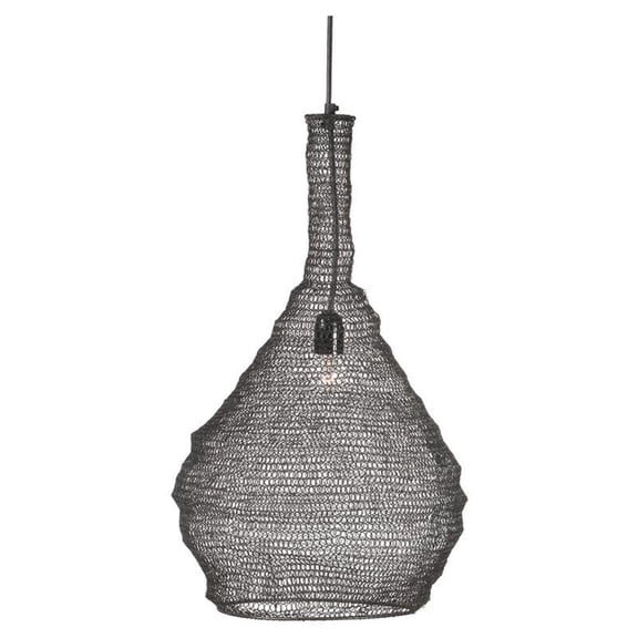 Renwil Garatun 15" Metal 1-light Ceiling Fixture in Black Powder Coated