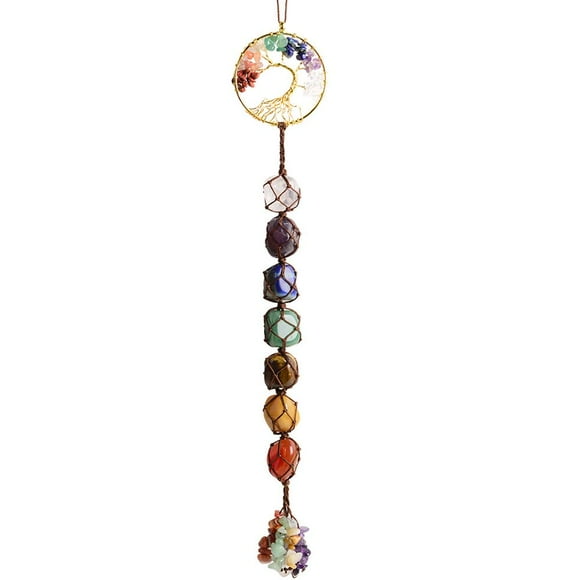 7 Pierres de Chakra Arbre de Vie Mural Décoration Intérieure Maison