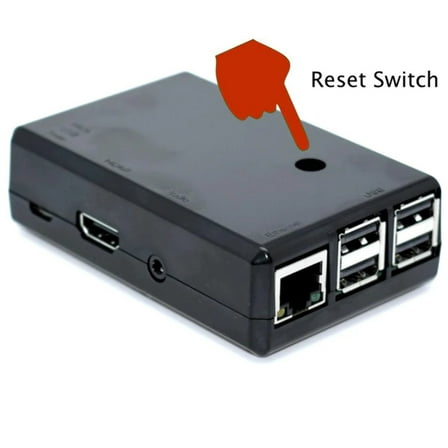 PiStart - Raspberry Pi 3 Case with ON Switch (Black)