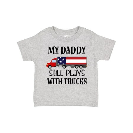 

Inktastic Daddy Plays with Trucks Gift Toddler Boy or Toddler Girl T-Shirt