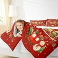 thumbnail image 4 of Manfei Cute Christmas Train Full Size Comforter Sets,Kawaii Xmas Snowman Bedding Comforter Set,Happy New Year Bedding Sets For Girl Kids,Ultra Soft Home Decor Reversible,3 Pieces, 4 of 8
