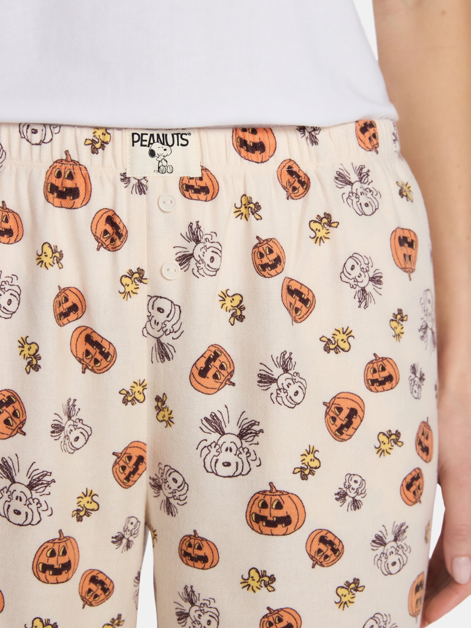 Peanuts Snoopy Women's and Women's Plus Pumpkin Sleep Pants, Sizes XS-2X
