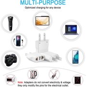Sherry 220V to 110V Converter & EU to US Plug Adapter (6-Pack) - Dual Voltage Travel Adapter for Europe to USA/Canada, 660W Max