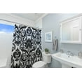 thumbnail image 4 of Simply Daisy 70" W x 73" L Alexys Polyester Shower Curtain, Black [1 Ct], 4 of 5