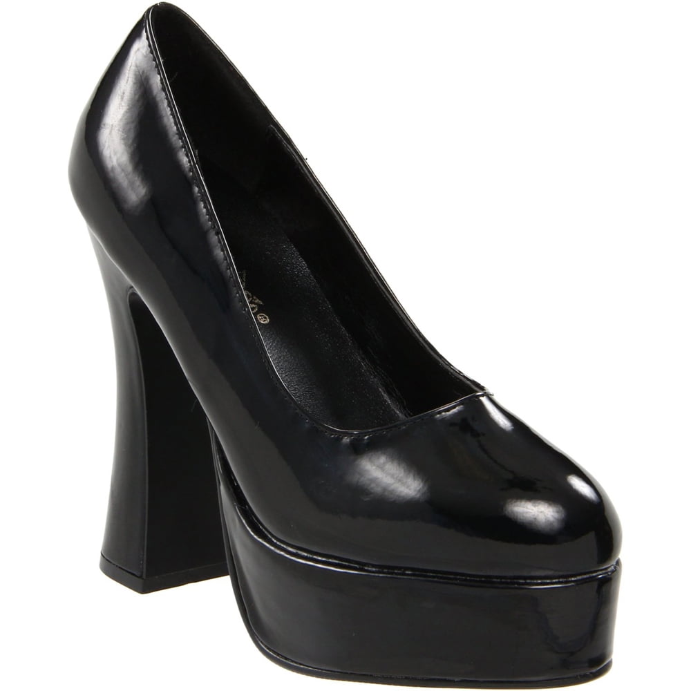 pleaser chunky heel