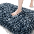 thumbnail image 1 of Alfombra de baño Yimobra Original Chenille 112 x 61 cm, color azul claro, 1 of 8