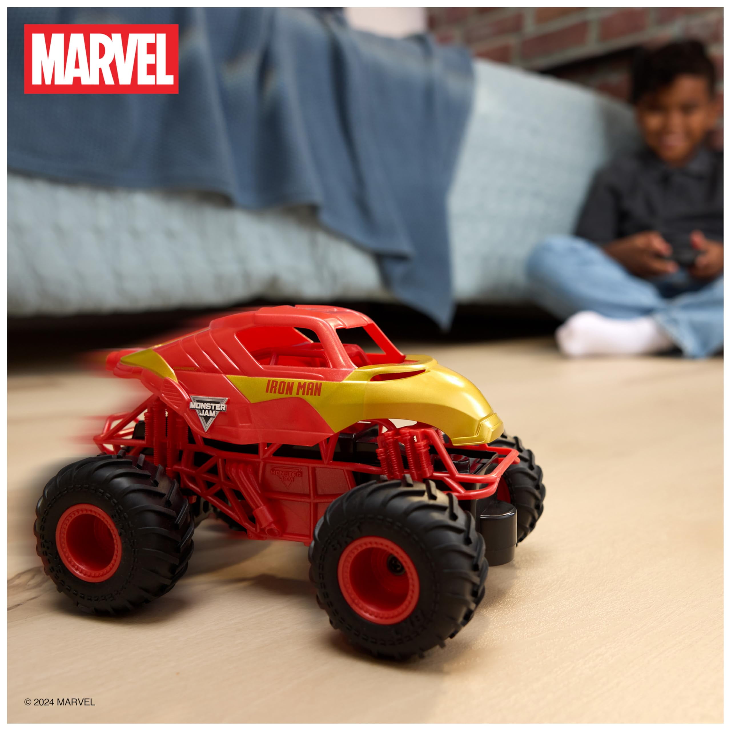 Monster Jam, Marvel Iron Man RC Monster Truck, 1:24 Scale