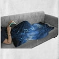 thumbnail image 6 of Astrology Soft Flannel Fleece Blanket, Horoscope Circle Signs Virgo Scorpio Sagittarius with Abstract Backdrop, Cozy Plush for Indoor and Outdoor Use, 50" x 60", Blue White and Red, by Ambesonne, 6 of 6